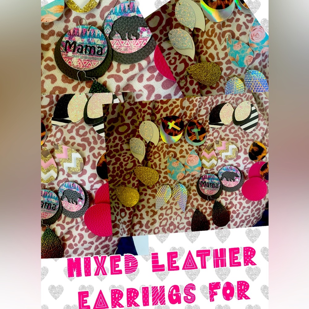 Huge lot of leather earrings!